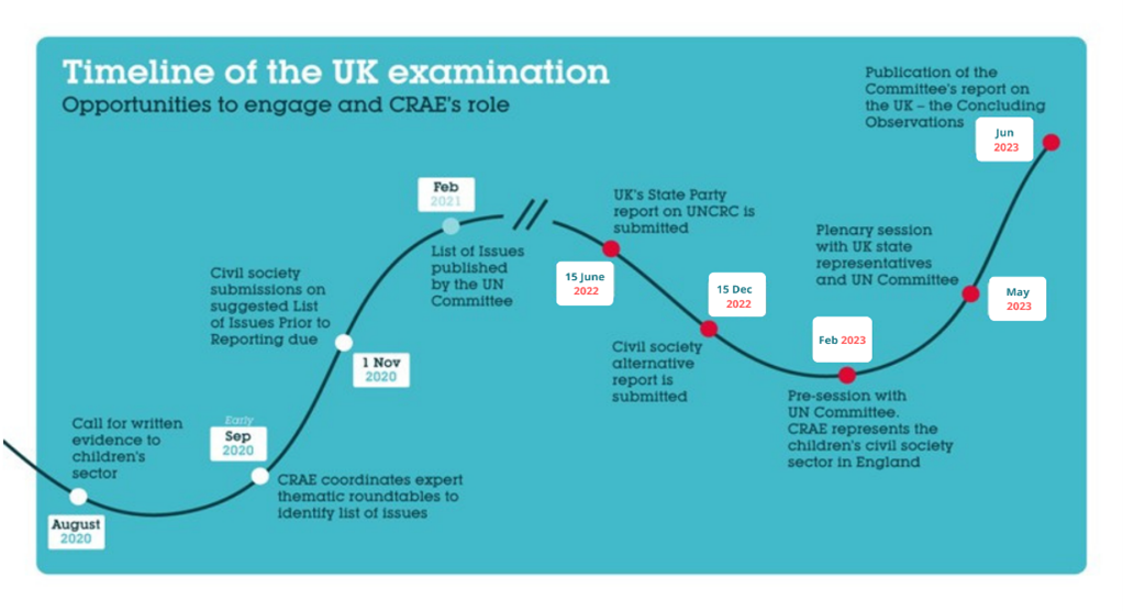 Image of the UNCRC reporting timeline